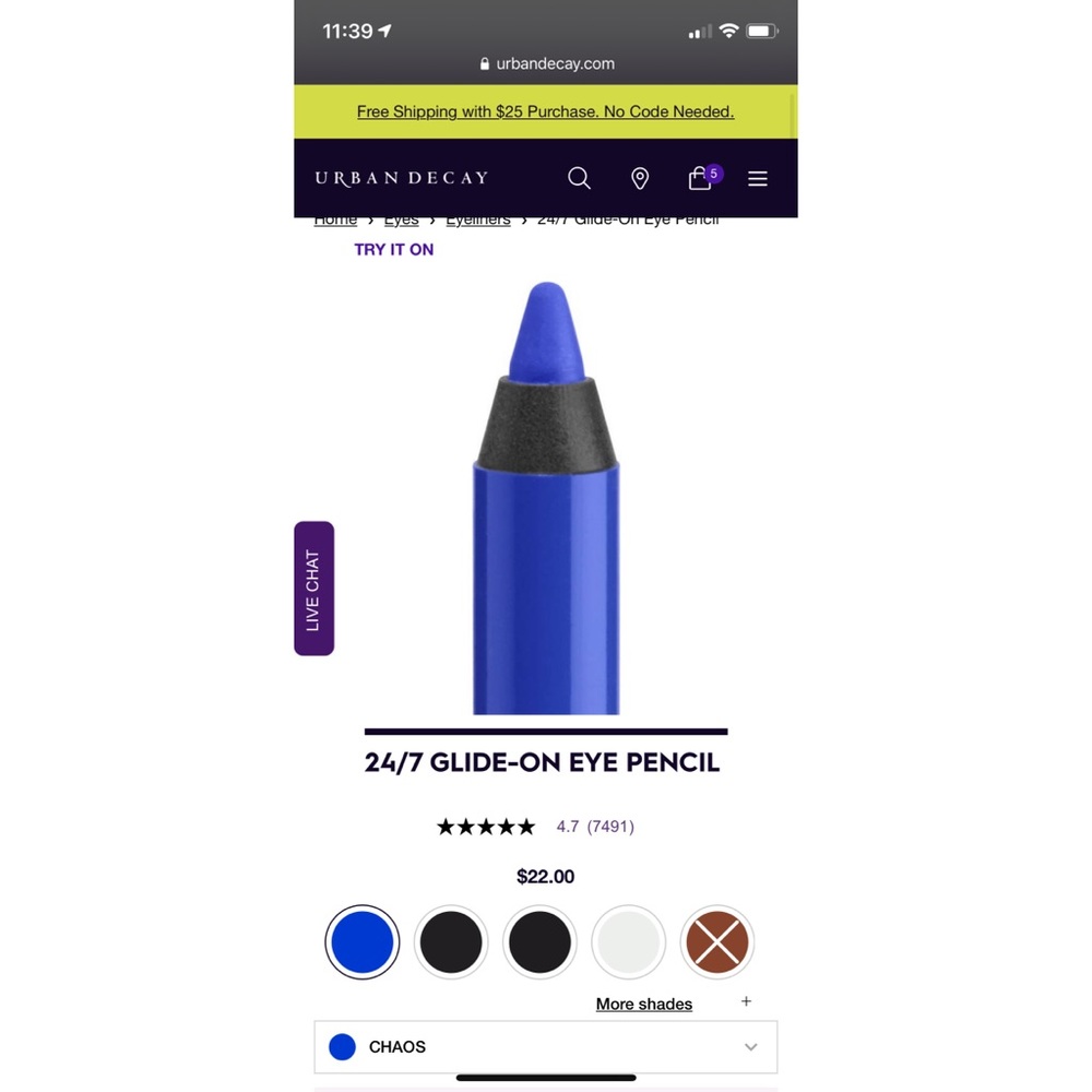 Urban Decay 24/7 Glide-On Eye Pencil - Chaos